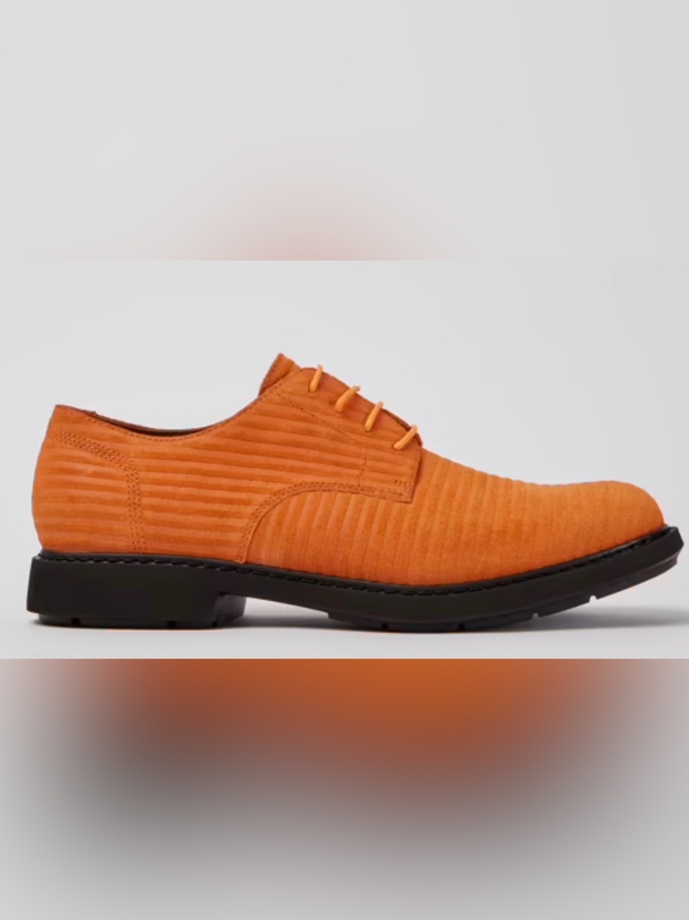 Camper orange twins oxords. mismatched, asymmetrical design details Size 44/10.5